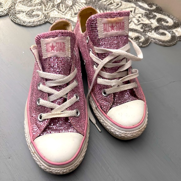 Converse ALL STARS sparkling pink size 5.5 - Picture 1 of 4